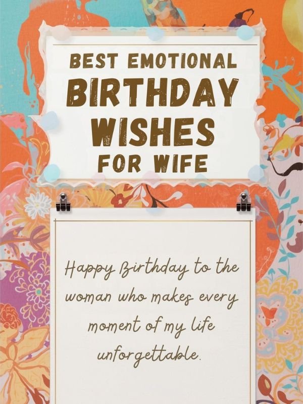 Best Emotional Birthday Wishes for Wife