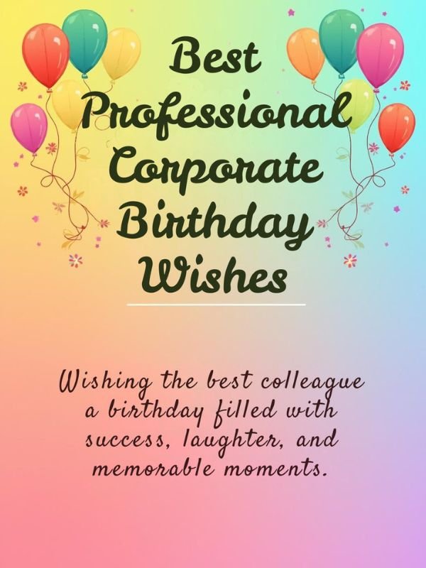 Best Professional Corporate Birthday Wishes