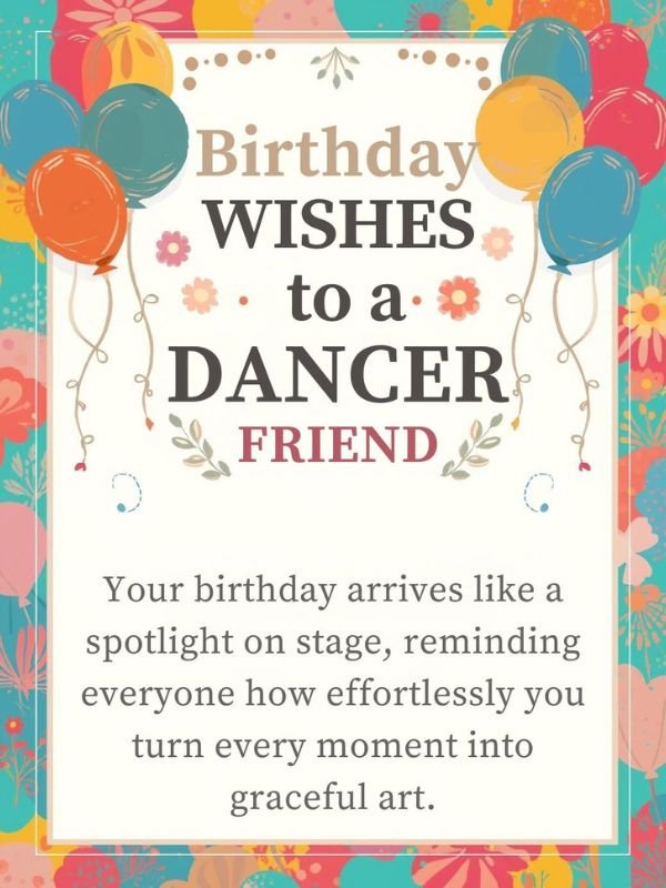 Birthday Wishes to a Dancer Friend