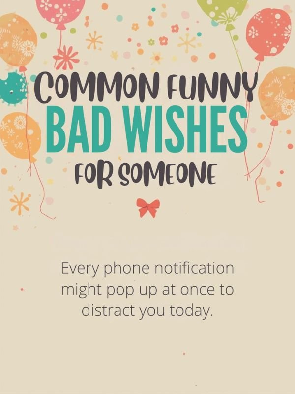 Common Funny Bad Wishes for Someone