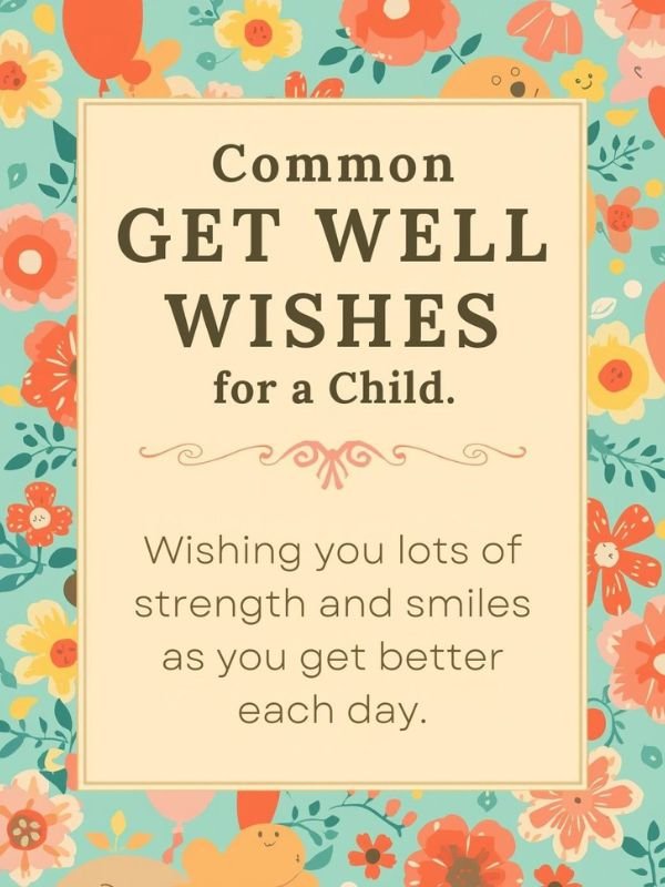 Common Get Well Wishes for a Child