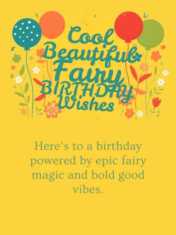 Cool Beautiful Fairy Birthday Wishes