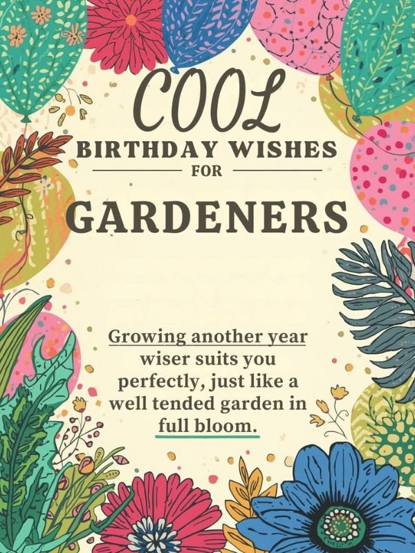 Cool Birthday Wishes for Gardeners