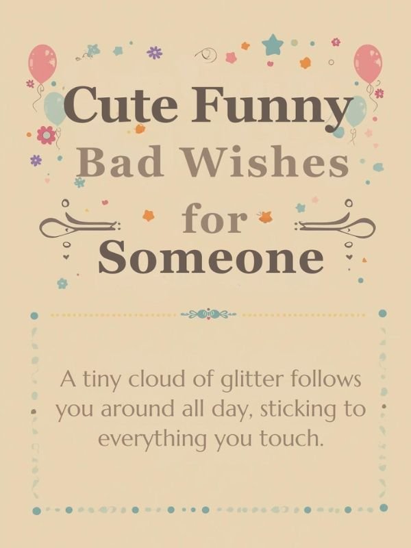 Cute Funny Bad Wishes for Someone 