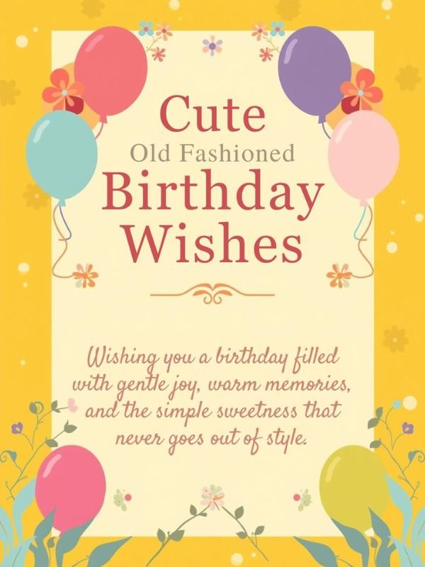 Cute Old Fashioned Birthday Wishes