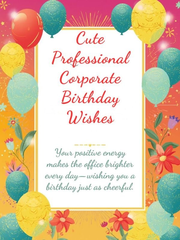 Cute Professional Corporate Birthday Wishes