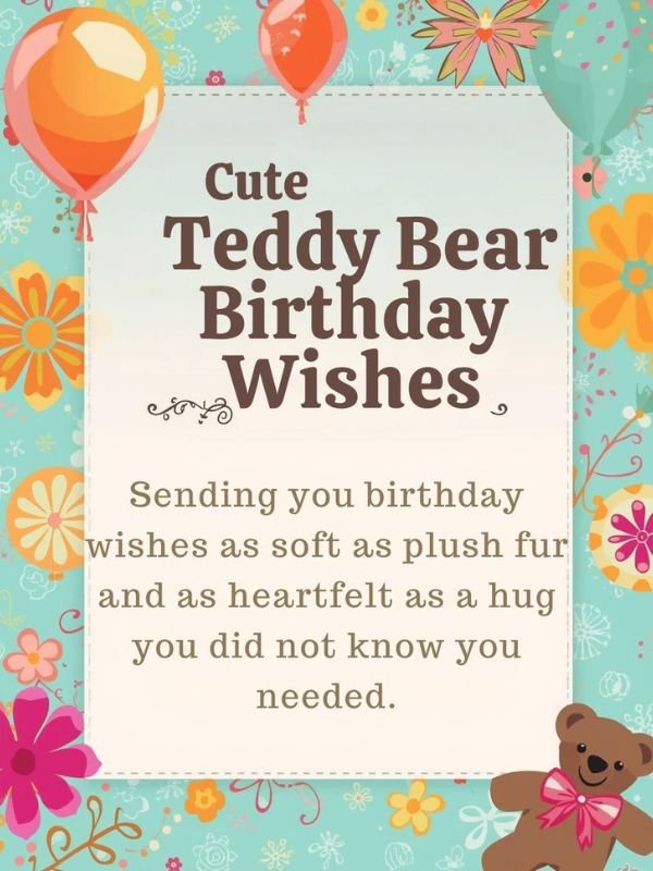 Cute Teddy Bear Birthday Wishes