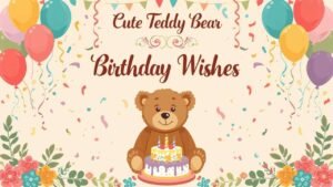 cute teddy bear birthday wishes
