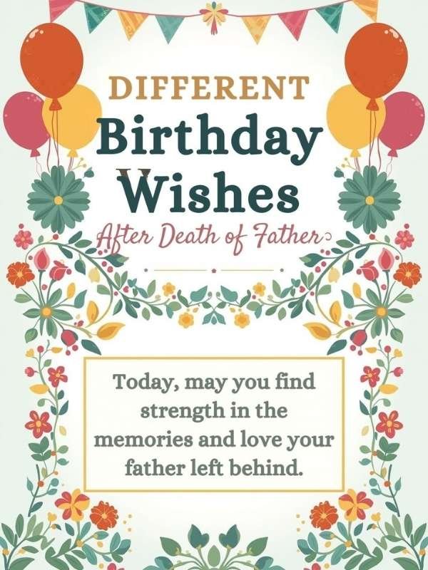 Different Birthday Wishes After Death of Father