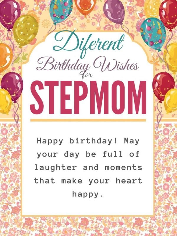Different Birthday Wishes for Stepmom