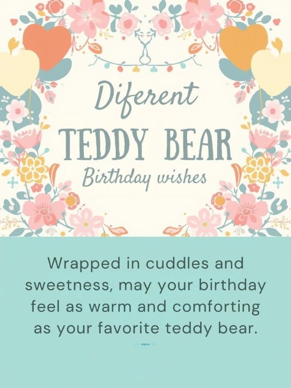 Different Teddy Bear Birthday Wishes