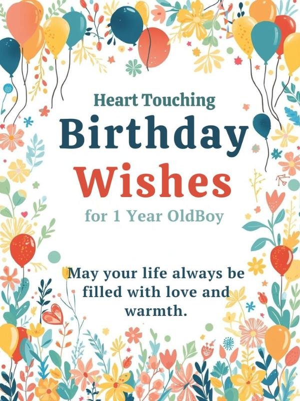 Heart Touching Birthday Wishes for 1 Year Old Boy