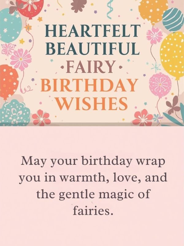 Heartfelt Beautiful Fairy Birthday Wishes