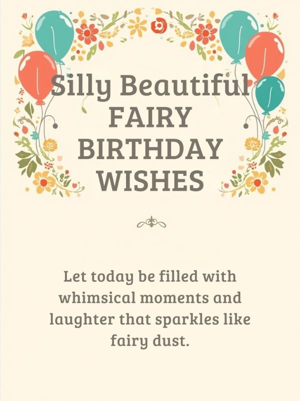 Silly Beautiful Fairy Birthday Wishes