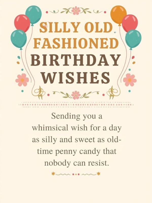Silly Old Fashioned Birthday Wishes