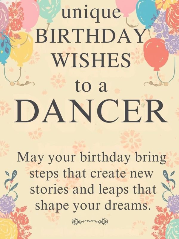 Birthday Wishes to a Dancer