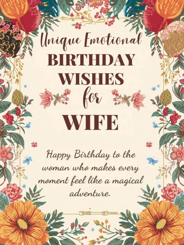 Unique Emotional Birthday Wishes for Wife