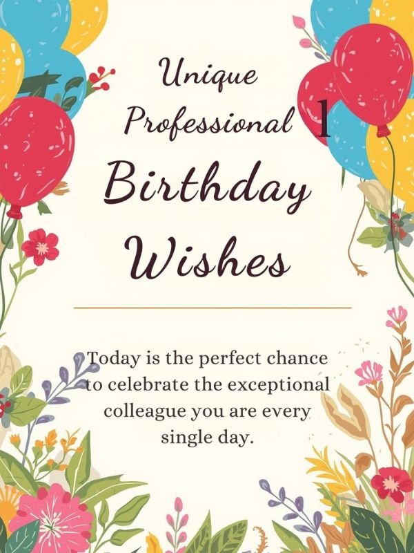 Unique Professional Corporate Birthday Wishes