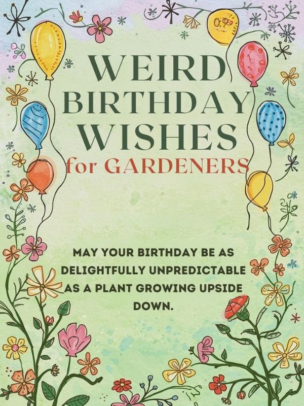 Weird Birthday Wishes for Gardeners