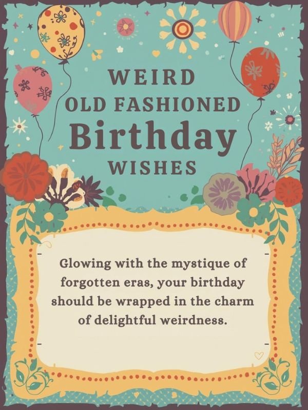 Weird Old Fashioned Birthday Wishes