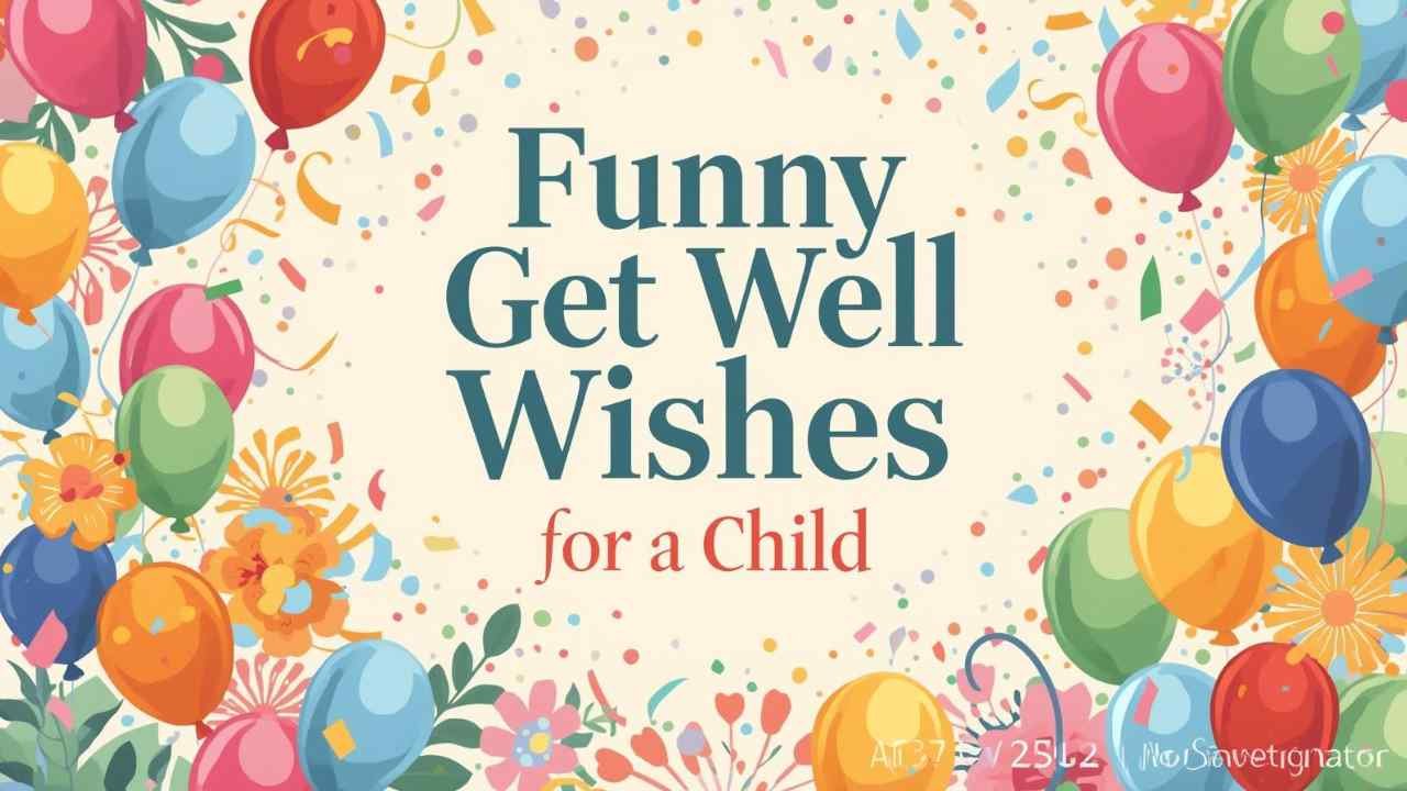 funny get well wishes for a child