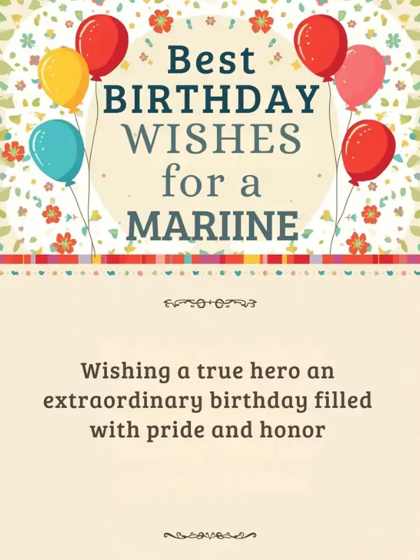 Best Birthday Wishes for a Marine