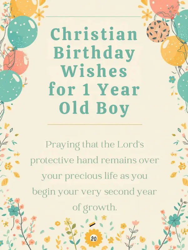 Christian Birthday Wishes for 1 Year Old Boy