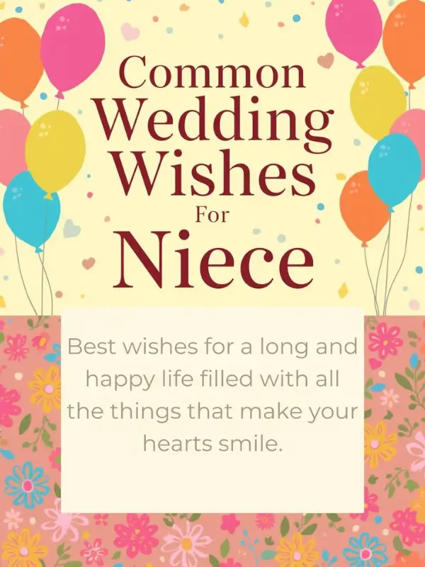 Common Wedding Wishes For Niece