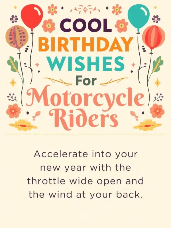 Cool Birthday Wishes For Motorcycle Riders