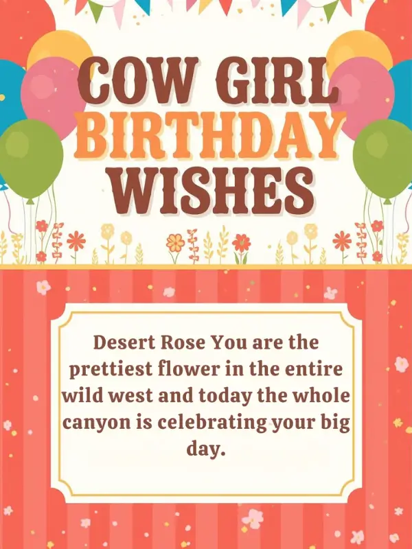 Cow Girl Birthday Wishes