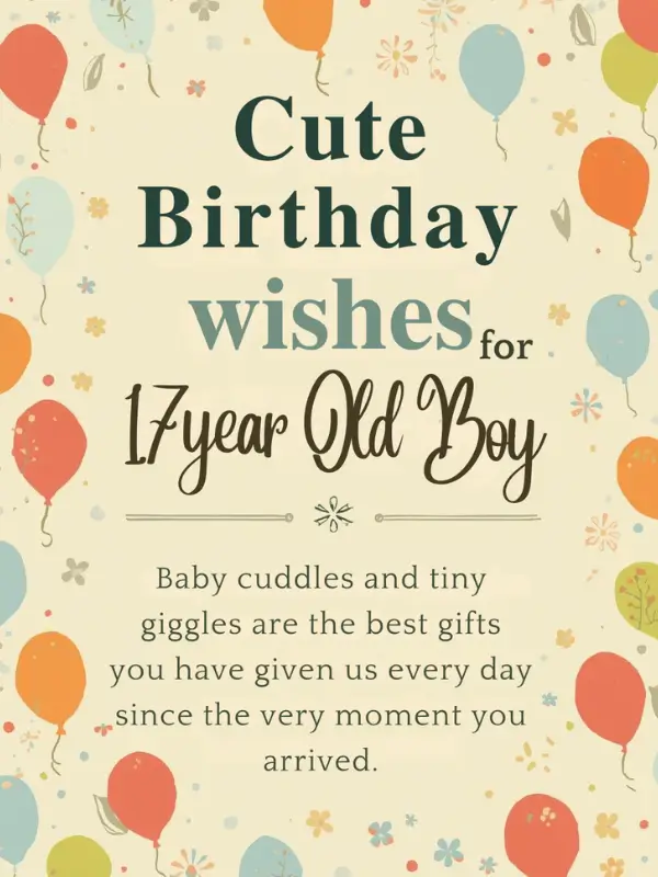 Cute Birthday Wishes for 1 Year Old Boy
