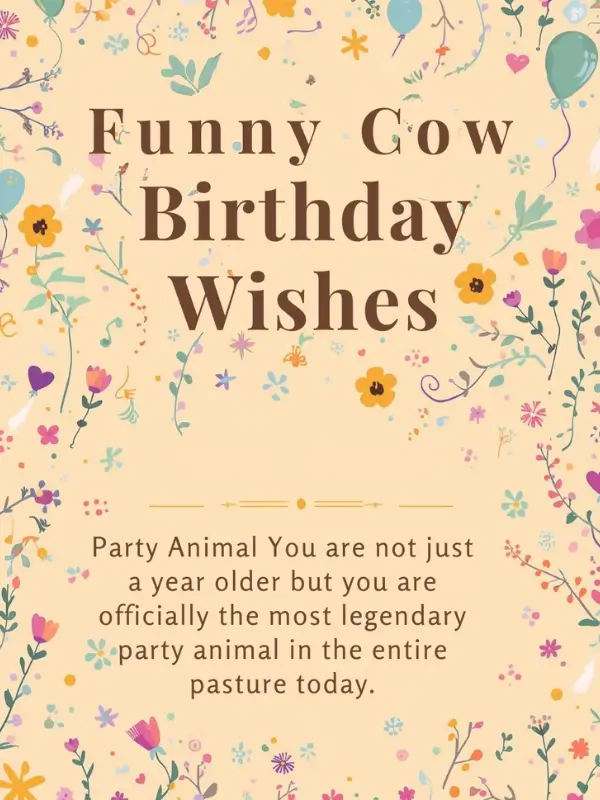 Funny Cow Birthday Wishes