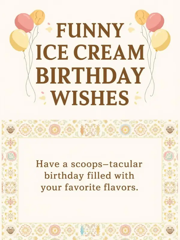 Funny Ice Cream Birthday Wishes
