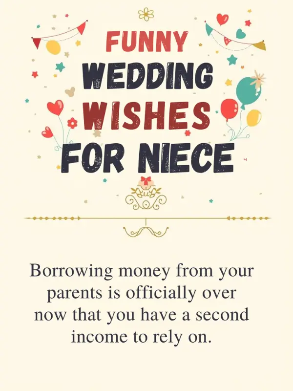 Funny Wedding Wishes For Niece