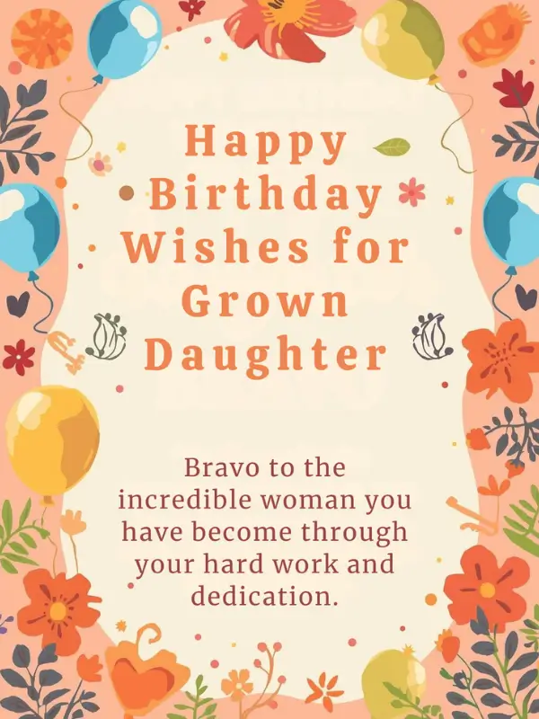 Happy Birthday Wishes for Grown Daughter