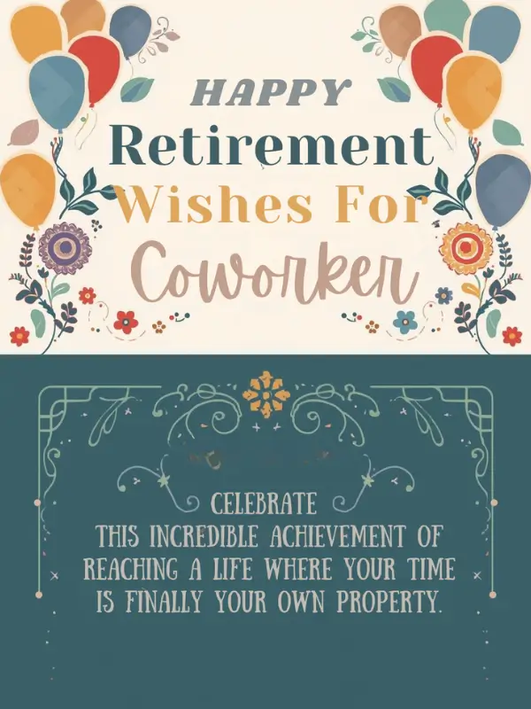 Happy Retirement Wishes for Coworker