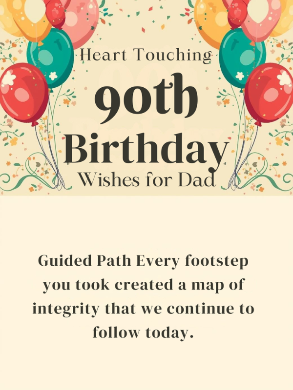 Heart Touching 90th Birthday Wishes for Dad