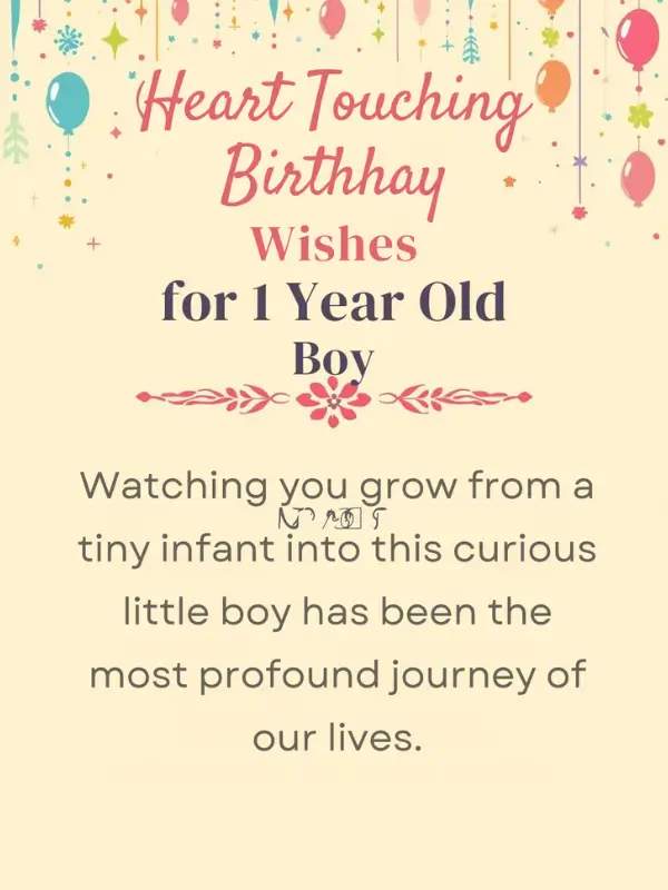 Heart Touching Birthday Wishes for 1 Year Old Boy