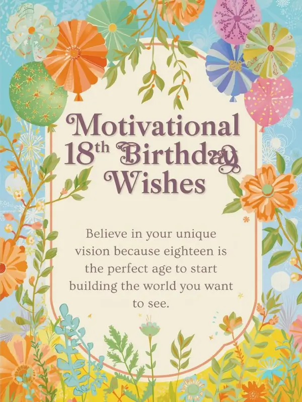 Motivational 18th Birthday Wishes