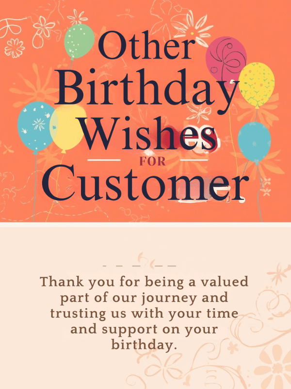 Other Birthday Wishes For Customer