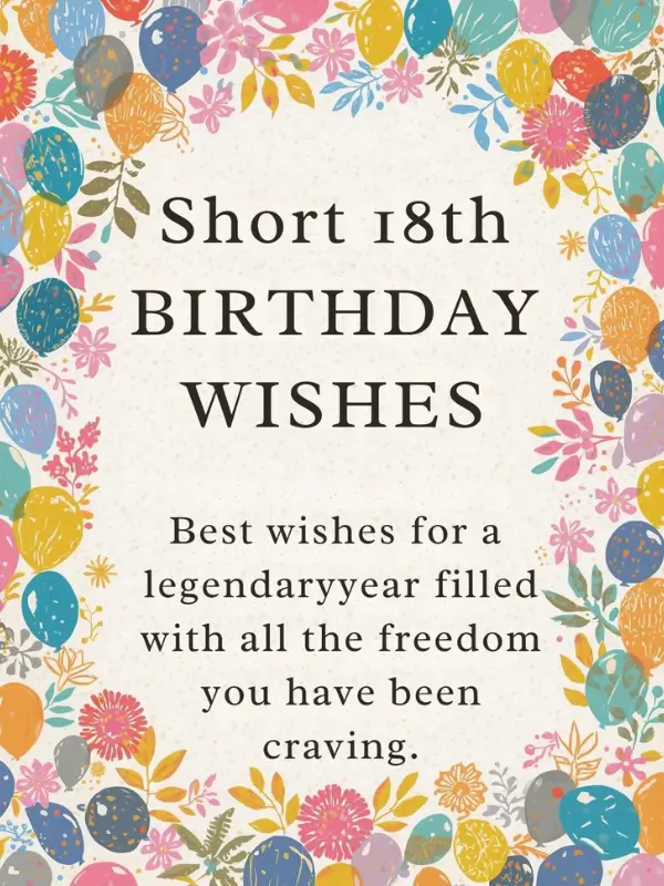 Short 18th Birthday Wishes