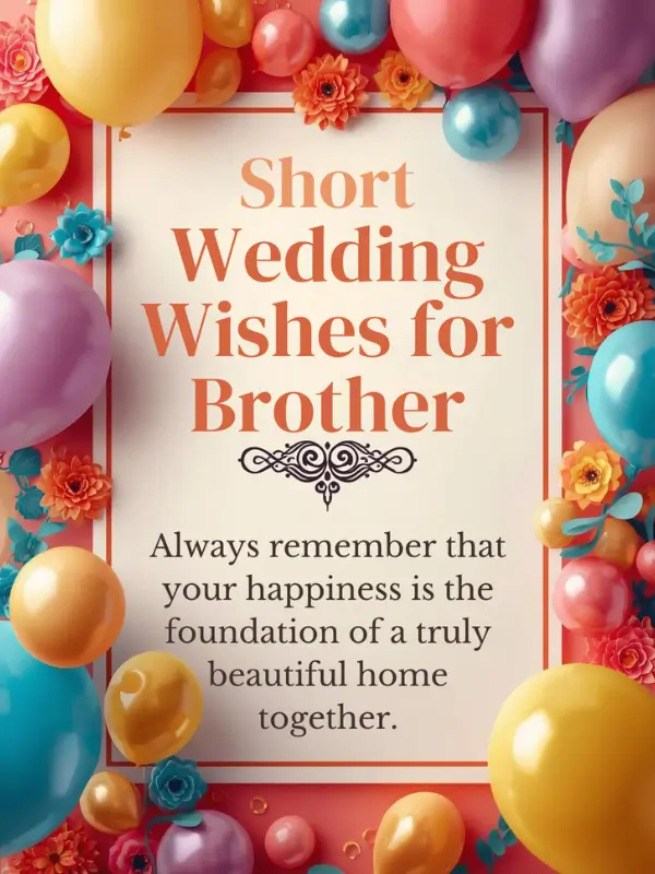Short Wedding Wishes For Brother