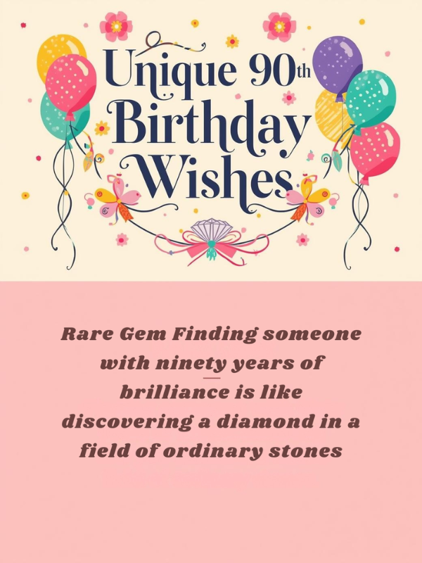 Unique 90th Birthday Wishes