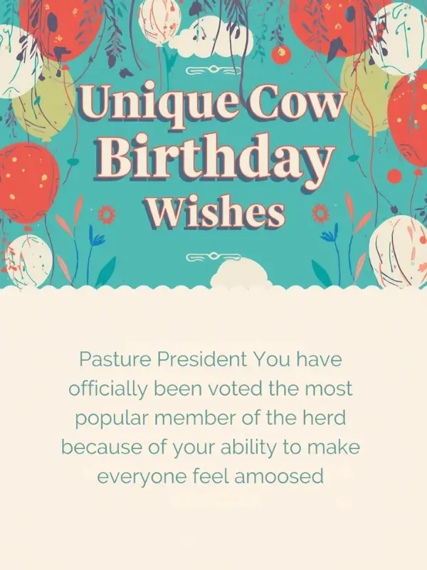 Unique Cow Birthday Wishes