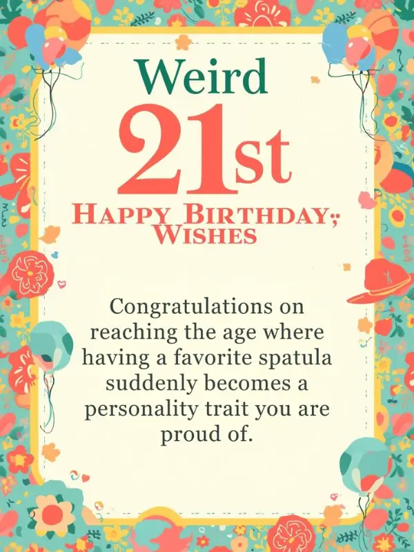 Weird 21st Happy Birthday Wishes