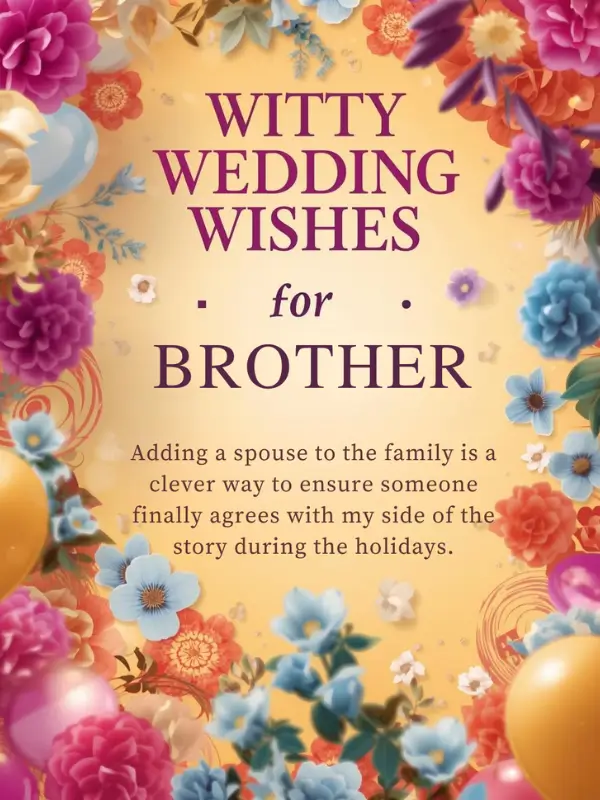 Witty Wedding Wishes For Brother