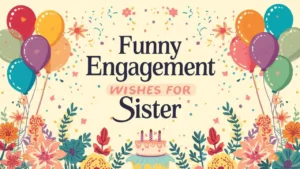 funny engagement wishes for sister