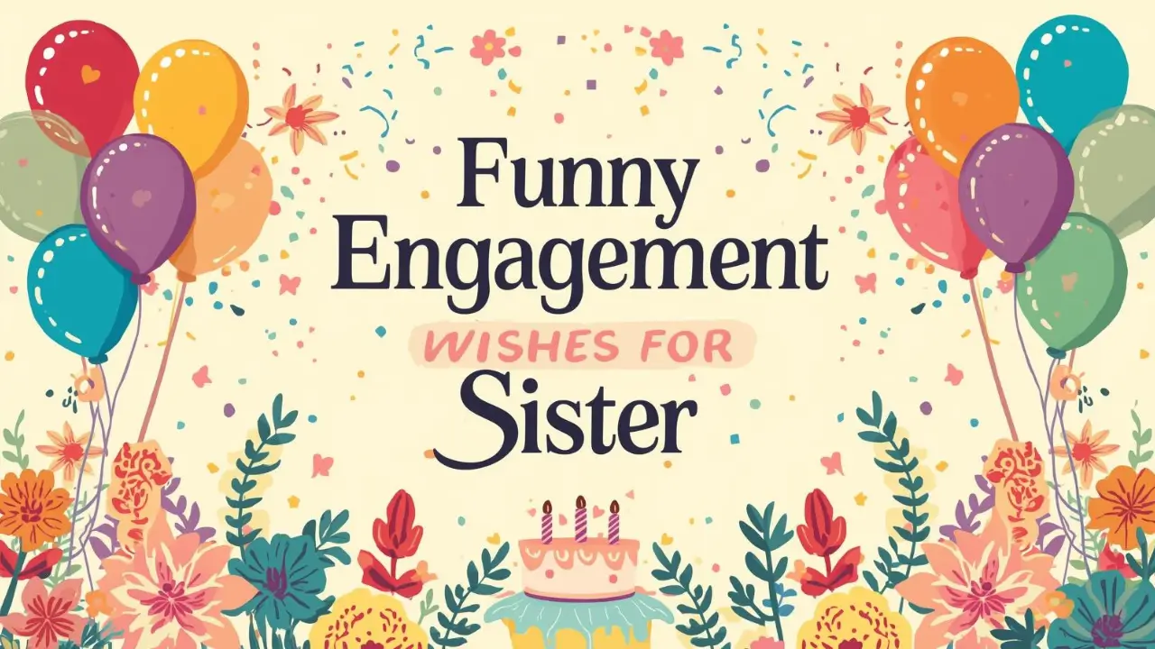 funny engagement wishes for sister