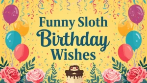 funny sloth birthday wishes