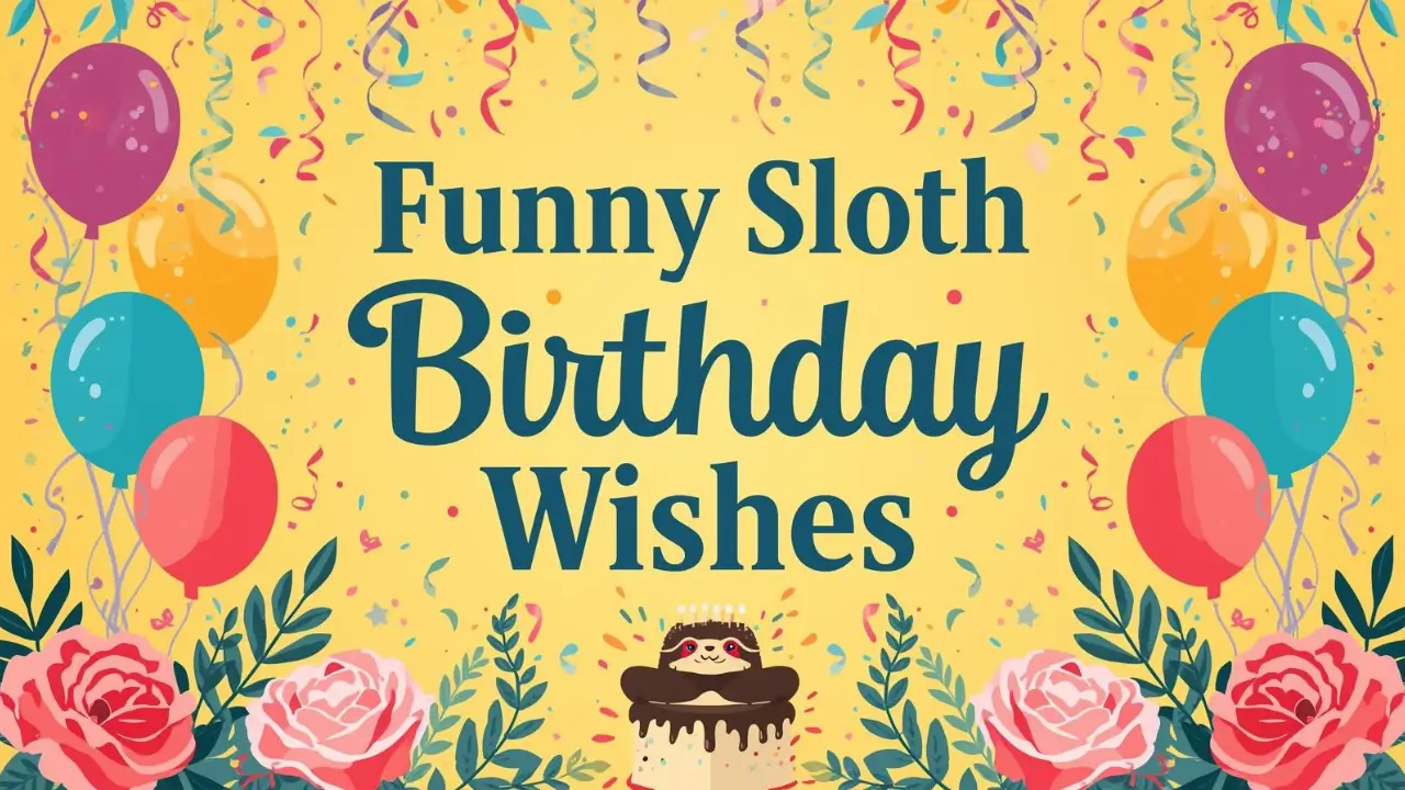 funny sloth birthday wishes